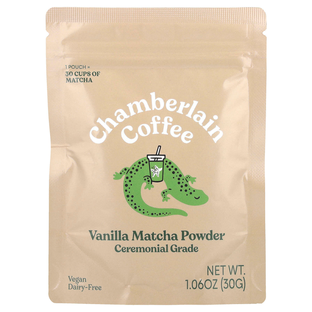 Chamberlain Coffee, Порошок с ванильным матча, церемониальный, 30 г (1,06 унции)