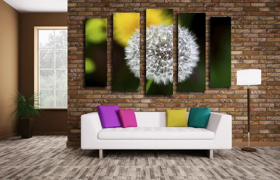 Модульная картина "Одуванчик"