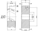 PCD фреза D.125x43x30+DKN Z=3+3 H=3 LH + RH для Filato, KDT, Homag, Biesse