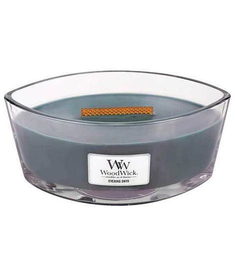 Вечерний оникс, ароматическая свеча эллипс, WoodWick