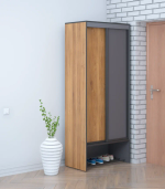 Шкаф-купе Ивару ОЛЬГА-ЛОФТ 10.1, Дуб Крафт Золотой, Темно Серый