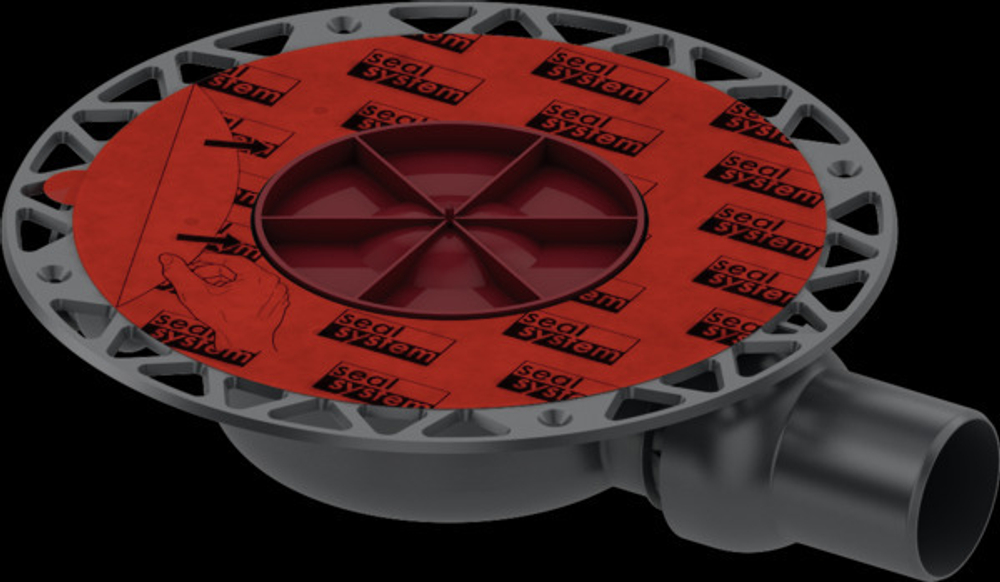 Комплект точечного трапа с сифоном DN 50 с декоративной решеткой