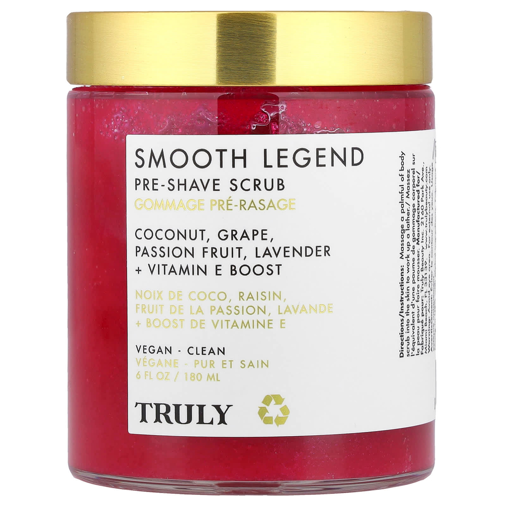 Truly Beauty, Smooth Legend, скраб для нанесения перед бритьем, 180 мл (6 жидк. унций)