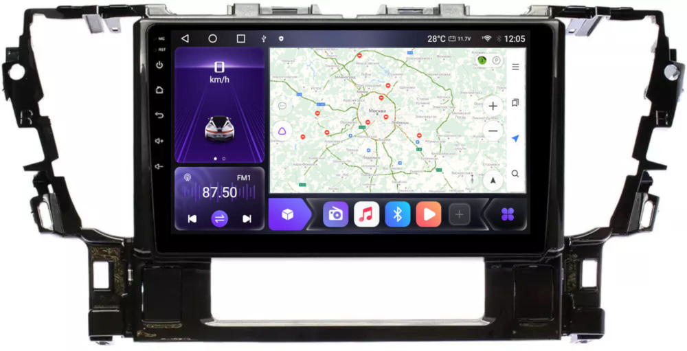 Магнитола для Toyota Alphard H30, Vellfire 2 2015-2023 - Carmedia EW-1101 IPS, Android 10, 8 ядер (TS18), 4G SIM-слот