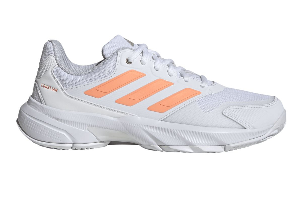 Женские теннисные кроссовки Adidas CourtJam Control 3 W - cloud white/beam orange/crystal white