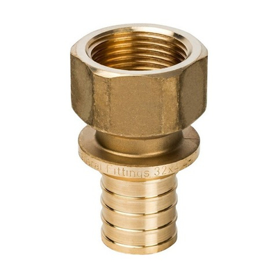 Переход на внутреннюю резьбу STOUT - 32 x 1" (для труб из сшитого полиэтилена)