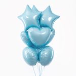 F Шар 18"/46 см, Сердце Светло-Голубое (БГ-15)