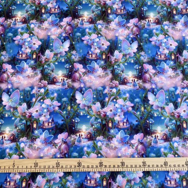 ЛЕС ФЭНТЕЗИ ФИАЛКА, 100% хлопок Handmade Fabrics 4