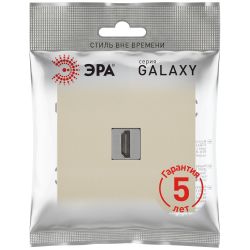 Розетка ЭРА Galaxy 15-3114-04 HDMI IP20 шампань | Эра Galaxy