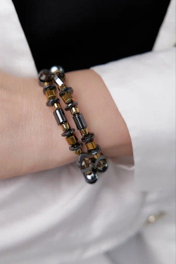 Coins Frame black gem Браслет арт.1350