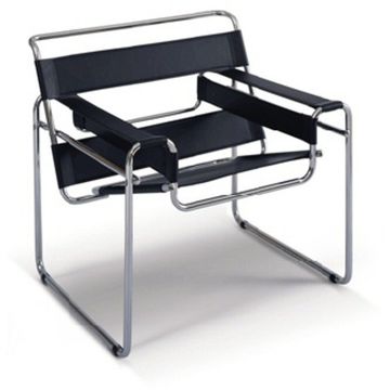 кресло wassily armchair ( кожа) (by Steel Arts)