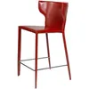 Стул полубарный Austin, кожа ретро-красный