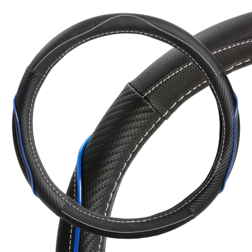Оплетка руля M Airline кожа черная карбон синяя белая прошивка AWS-LI-17M