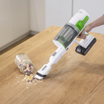 Пылесос вертикальный акк. Greenworks SV24532, 24V, б/щет, 350 Вт, 21 кПа, электрощетка, 3 насадки, LED, белый+зеленый, 1х4Ач и ЗУ (4702007UB)