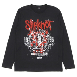 Футболка черная с длинным рукавом группы Slipknot