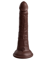 Коричневый фаллоимитатор 7  Silicone Dual Density Cock - 21 см.