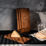 Деревянные разделочные доски 4 шт. на подставке из сибирского кедра RDN7