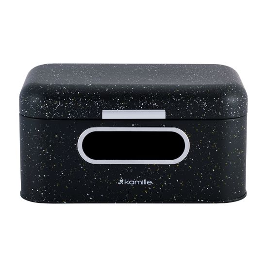 Хлебница Kamille KM-1110 из нержавеющей стали с окошком