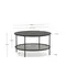 Gilda Журнальный столик из закаленного стекла и металла с матовой черной отделкой Ø 80 см