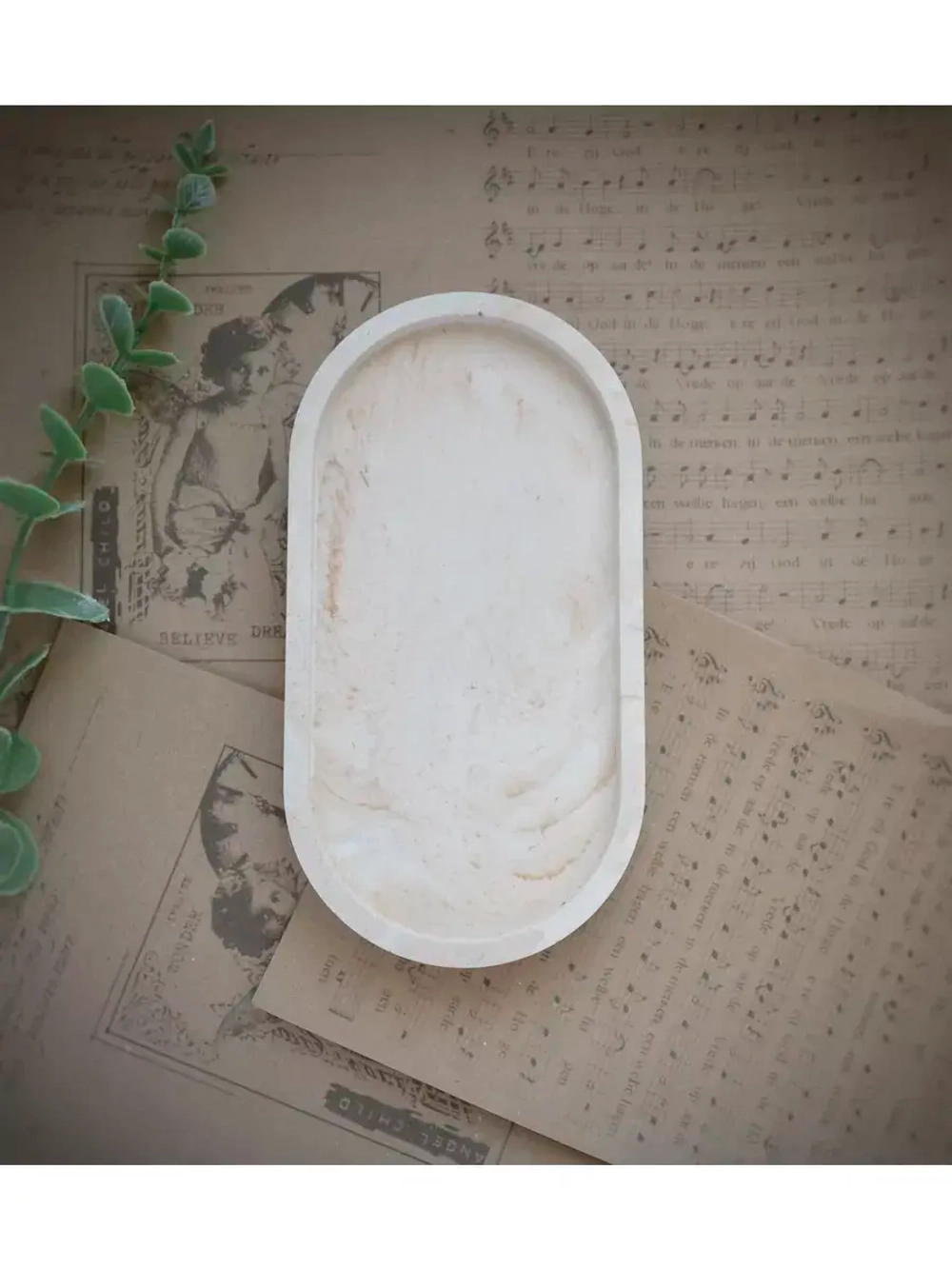 Подставка под диффузор бежевый мрамор