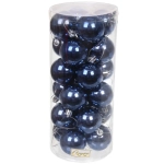 Новогодние шары 5 см (набор 24 шт) «Глянец», сапфир