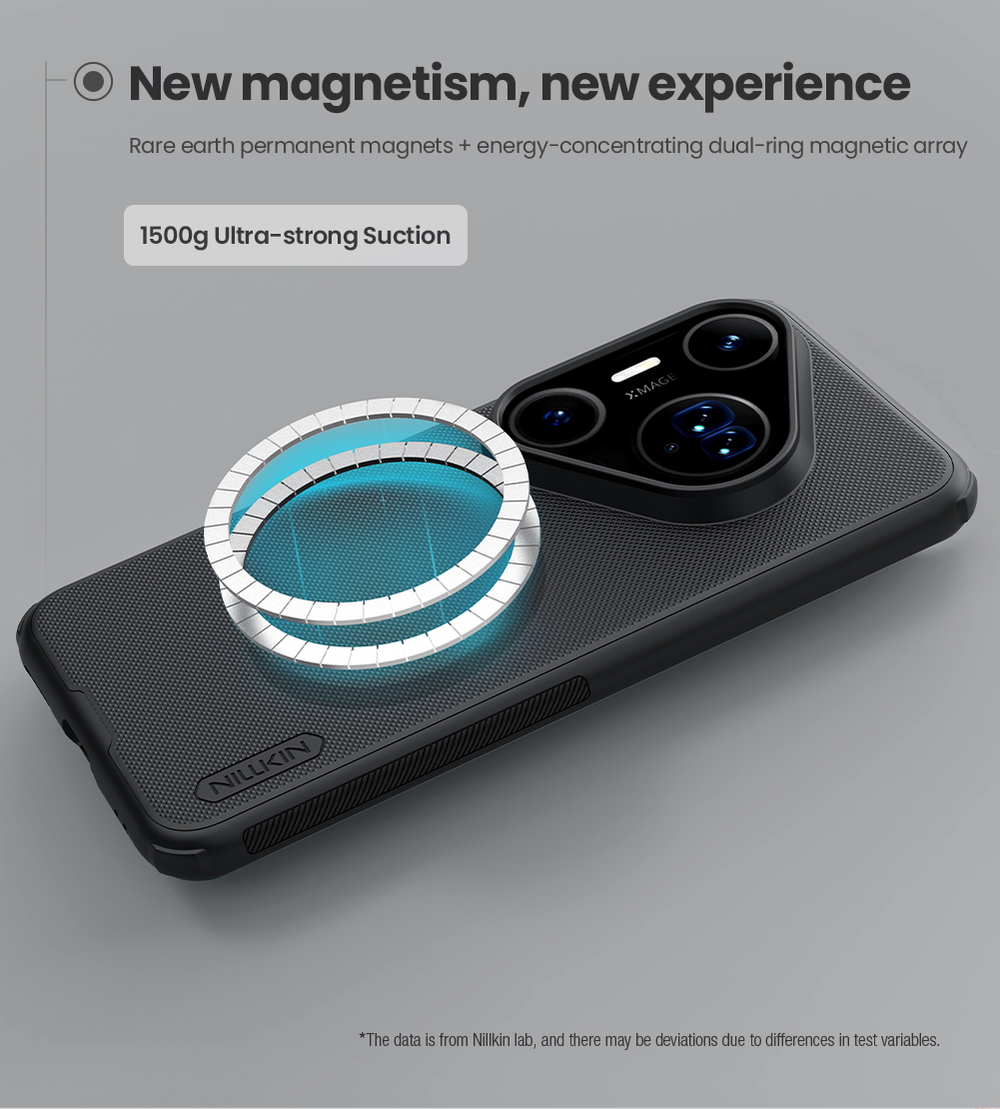 Чехол противоударный от Nillkin c поддержкой MagSafe для Huawei Pura 80 Pro и 80 Pro+, серия Super Frosted Shield Pro Magnetic Case