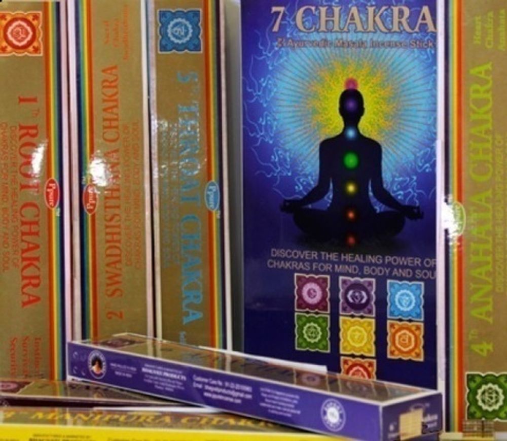 Набор благовоний Ppure 7 Chakras Благовоние-масала Активизация 7 Чакр, набор 7 шт по 15 г