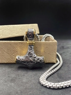 Цепь с подвеской Топор скандинавской оберег Гром Секира Тора