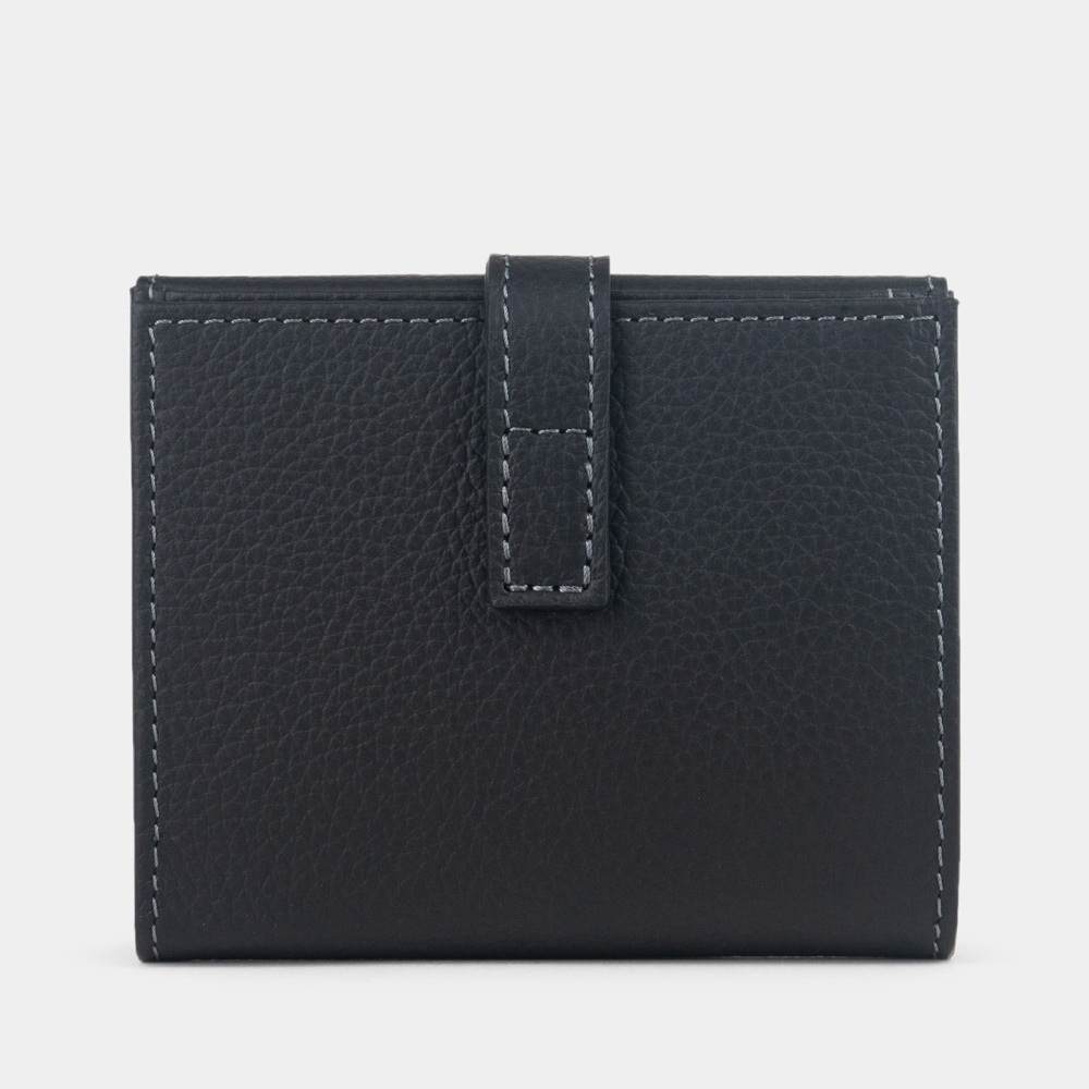 Кожаный кошелек, теленок черного цвета