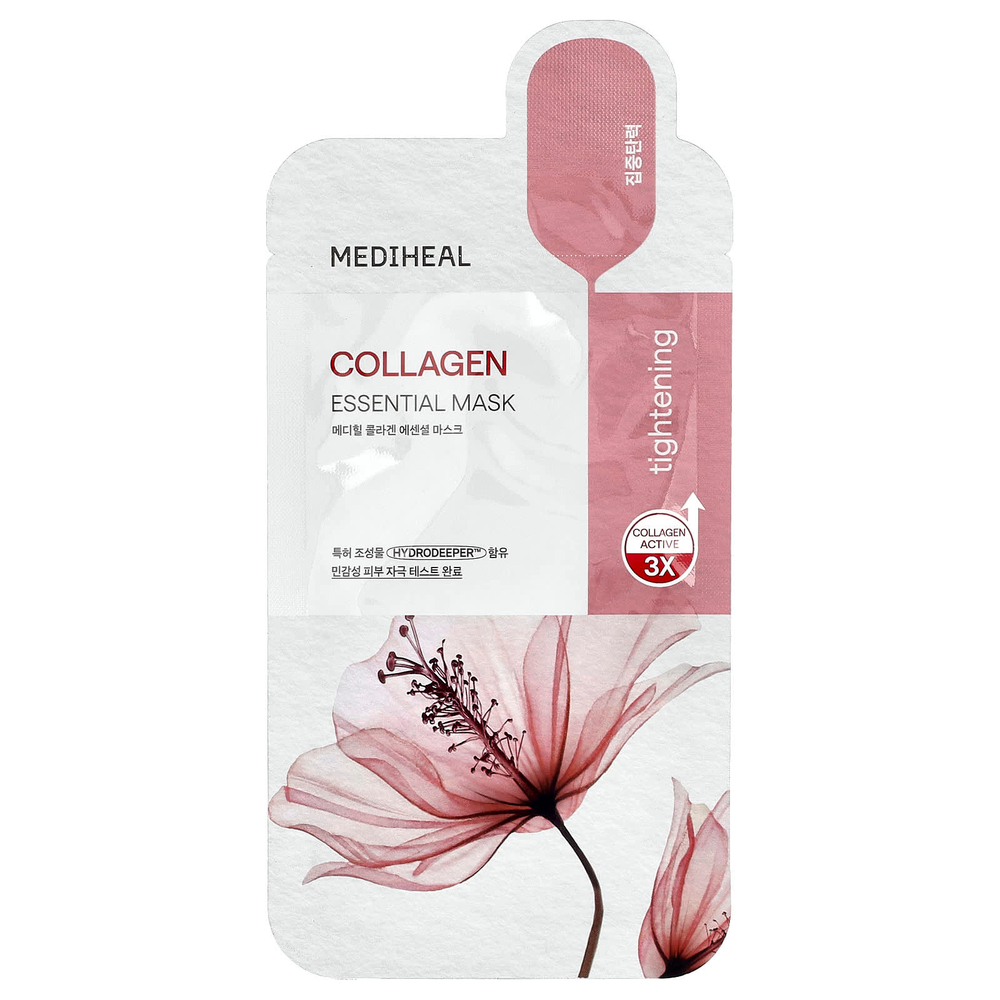MEDIHEAL, Collagen, Essential Beauty Mask, 1 шт., 24 мл (0,81 жидк. унц.)