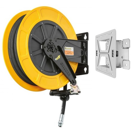 Катушка для раздачи масла 150 бар, шланг 1/2", 15 м, поворотная, из ABS пластика, ECODORA (Италия)