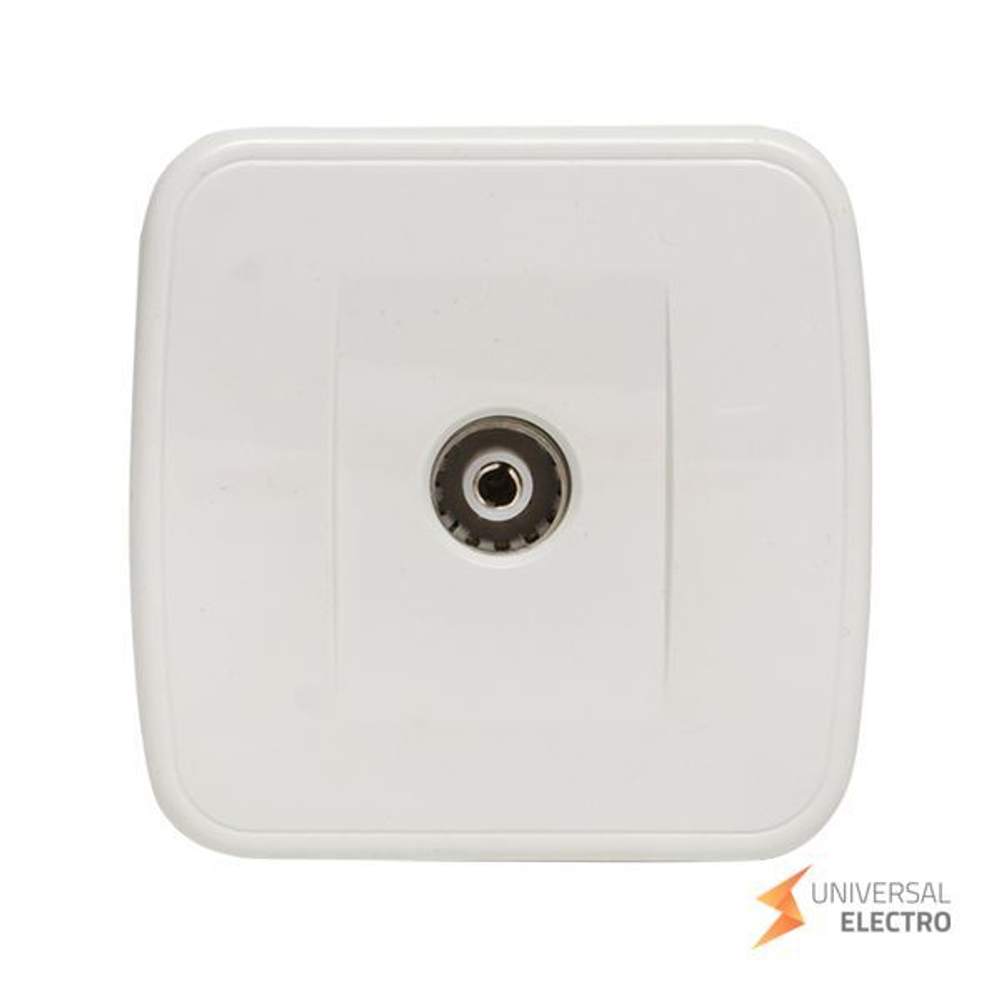Минск Розетка TV 1-местная ОП 75Ом 5-862МГц белая EKF Basic