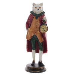 GAEM Фигурка декоративная "Кот" с часами, L14 W13 H41 см