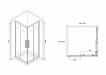 Душевой уголок Abber Schwarzer Diamant 100х100 AG02100BH профиль Черный стекло прозрачное