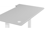 Компьютерный стол Woodville Маркос 140х80 светло-серый, белый, ножки белые