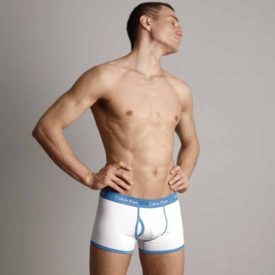 Мужские трусы боксеры Calvin Klein 365 White Blue Boxer