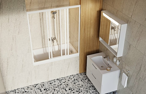 Зеркальный шкаф Ravak MC Classic II 80 X000001471 с подсветкой Белый глянцевый