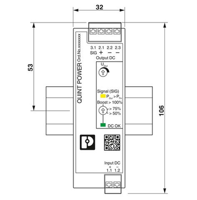 1066708 - QUINT4-PS/48-110DC/24DC/2.5/PT - Преобразователь DC/DC