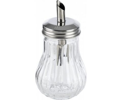 Сахарница 200 мл, DOLCE, стеклянная с дозатором из нерж стали (103762)