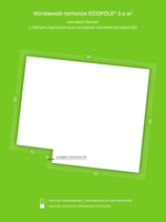 Натяжные потолки 2.9 м2, 4.9 м2, 2.4 м2