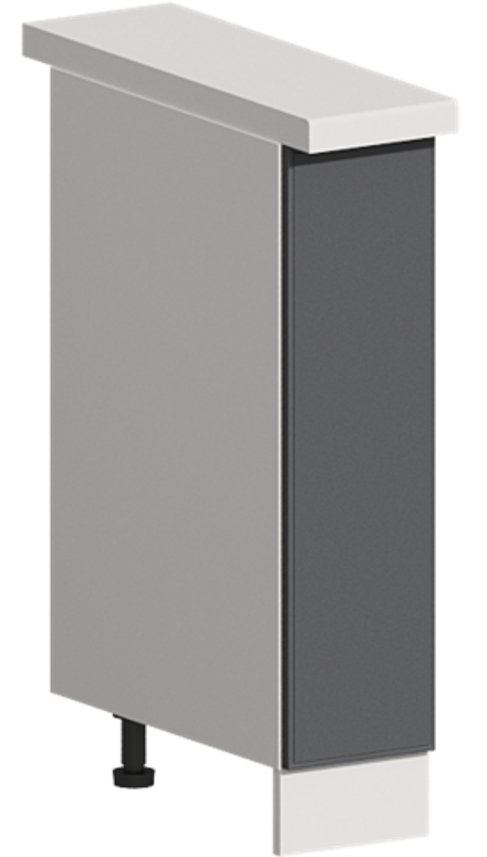 Кухня Модуль ШНБ 200 Белый / Графит Софт