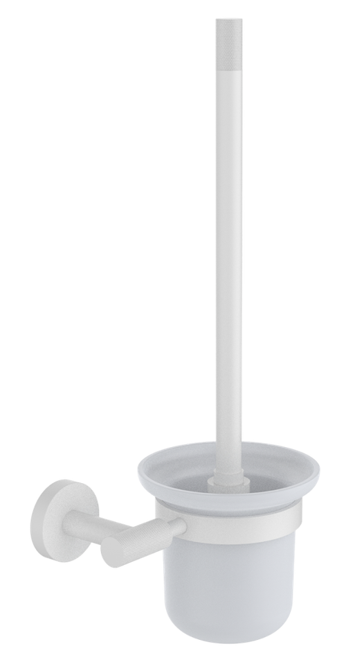 5513-F Ершик настенный, стеклянный (БЕЛЫЙ) ViEiR  (12/1шт)