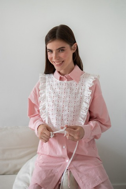 Манишка из шитья, Айвори