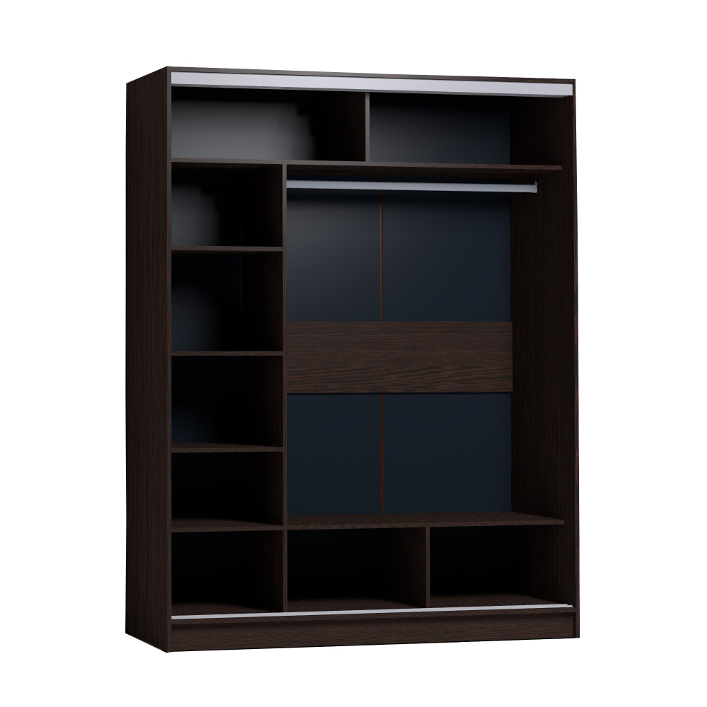 Шкаф-купе с зеркалом Strike 1600 Венге