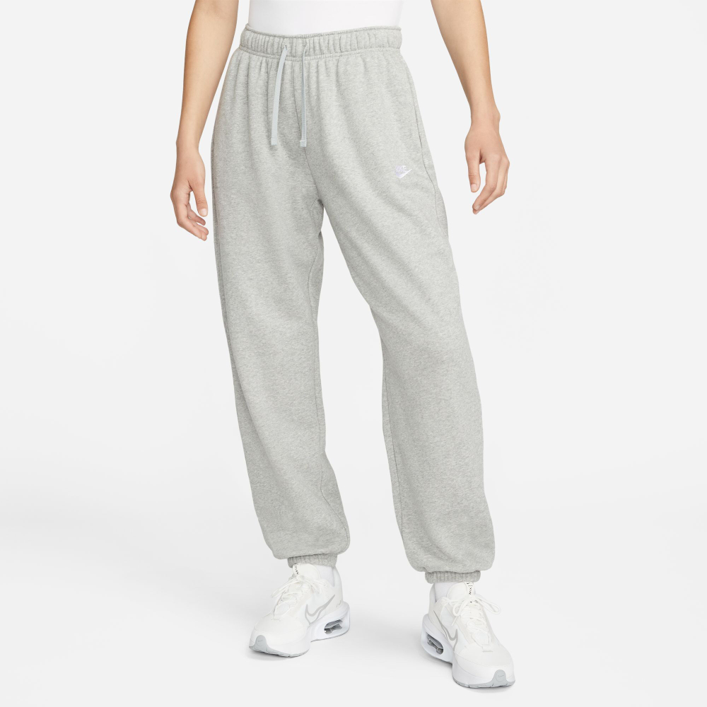 Женские теннисные брюки Nike Sportswear Club Fleece Mid-Rise Oversized Training Pants Women - Lightgrey