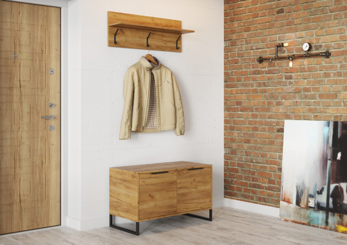 ЛОФТ Прихожая Дуб Крафт золотой / Дуб Крафт золотой