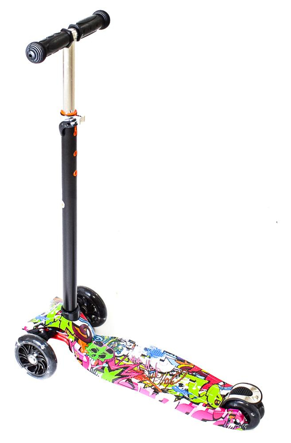 Самокат 3х-колес. 55 см ручка макс. 90см колеса PU свет, макс. вес 60 кг