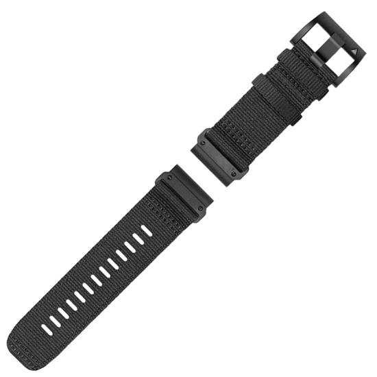 Ремешок QuickFit 22 мм для Garmin (циферблат 47мм) нейлоновый тактический (Черный)