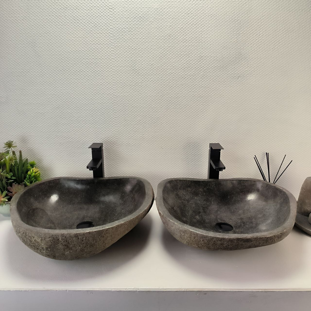 Раковина из речного камня RS-63841 52*48*15 2шт 0127