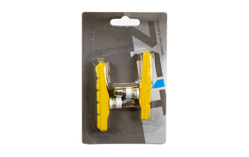 Колодки тормозные ZEIT, для V-br, 72мм, резьбовые, с шайбами и гайками, смещенный центр, комплект -2шт., желтые